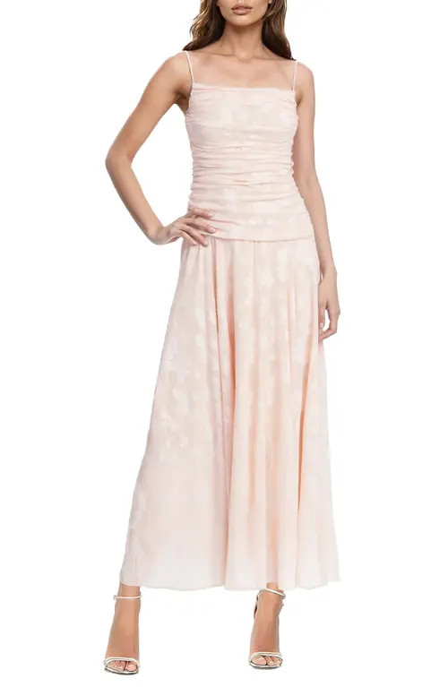 Jewel Badgley Mischka Ruched Bodice Gown in Peach at Nordstrom, Size 0 | Nordstrom