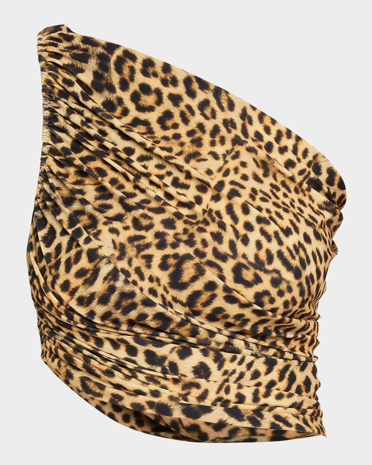 Diana Leopard Shirred Bikini Top | Neiman Marcus