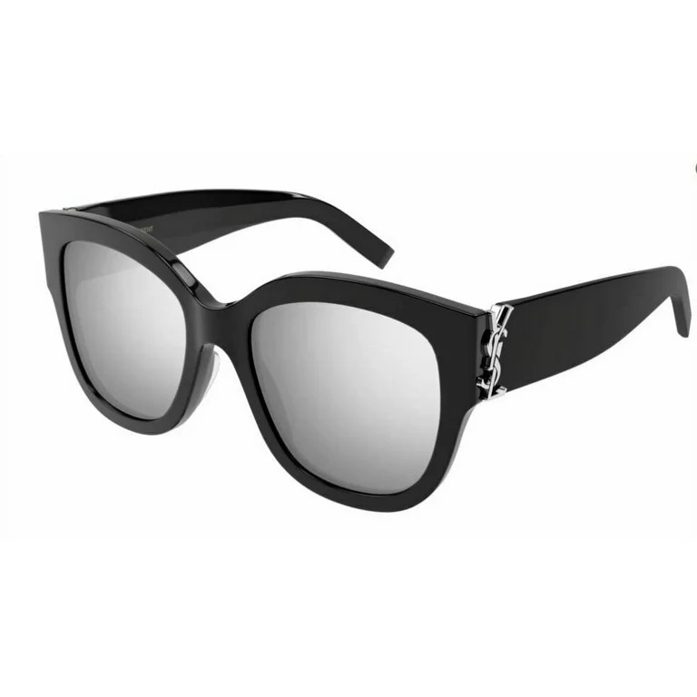 Sunglasses Saint Laurent SL M 95 /F- 002 Black / Silver | Walmart (US)