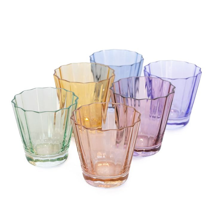 Estelle Colored Glass Sunday Lowball Glass Sets | West Elm (US)