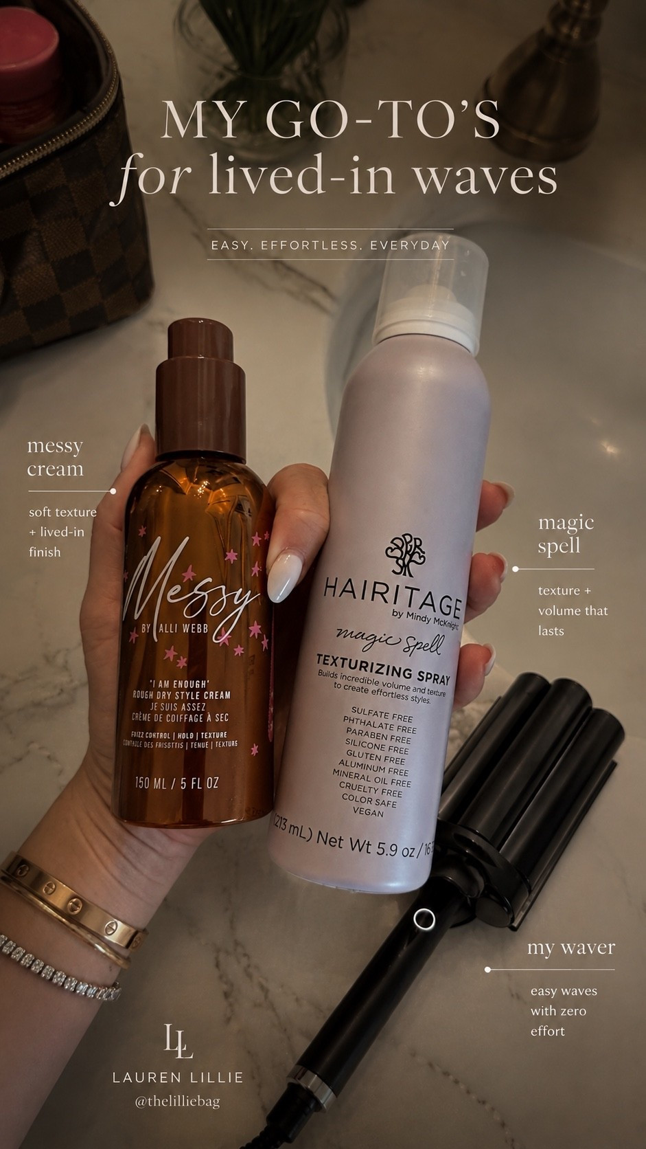 Obsessed with this combo for lived-in waves lately 🤍
That messy cream gives the softest texture and this spray is my ride or die for volume + hold

I barely have to try and it still looks done

#LTKBeauty #LTKmorningroutine #LTKSaleAlert