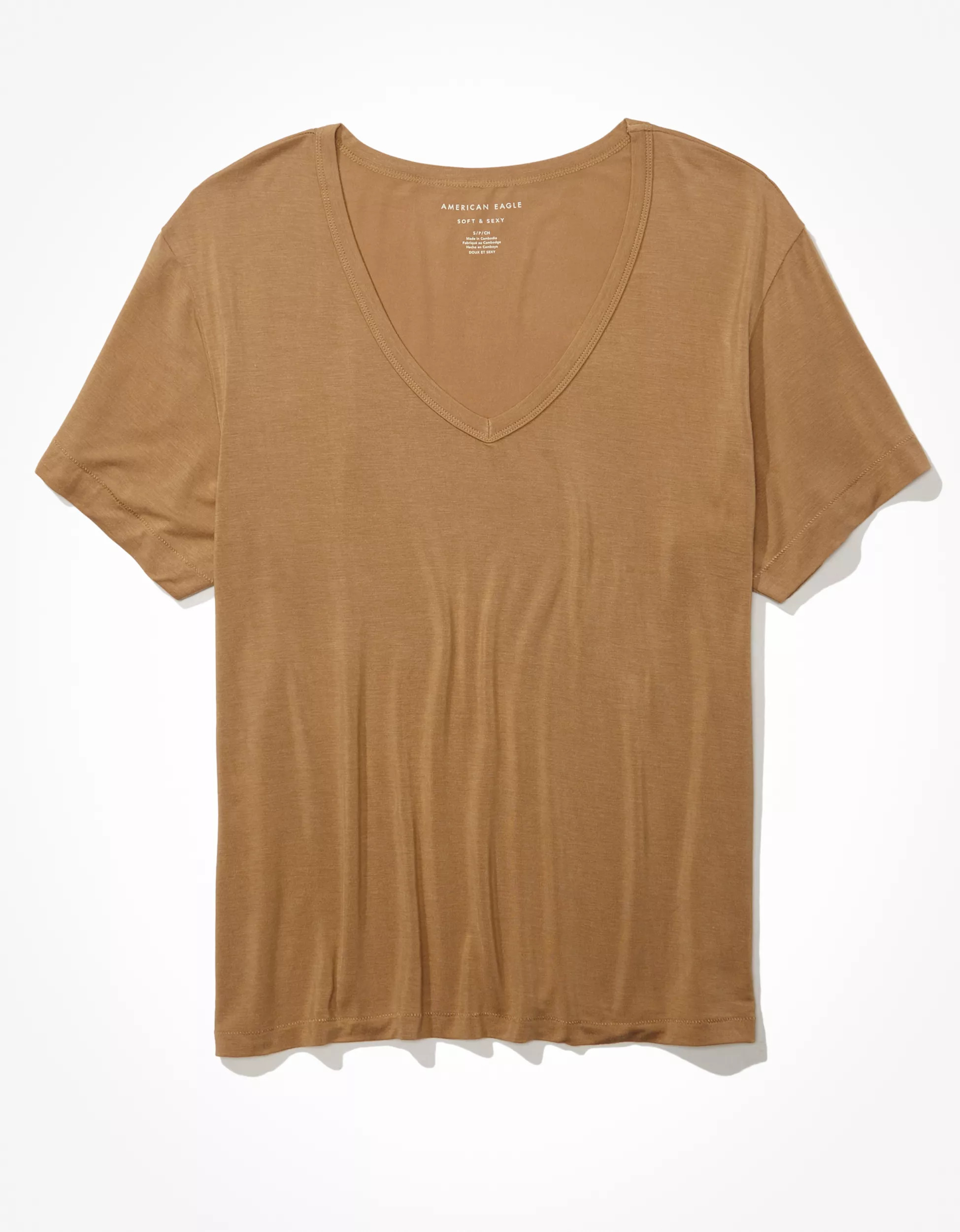AE Oversized Soft & Sexy V-Neck T-Shirt | American Eagle Outfitters (US & CA)
