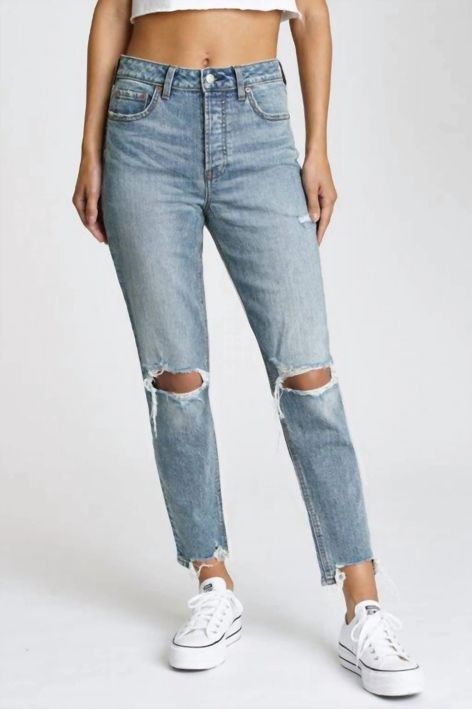 Original High Rise Mom Jean In Denim | Shop Simon