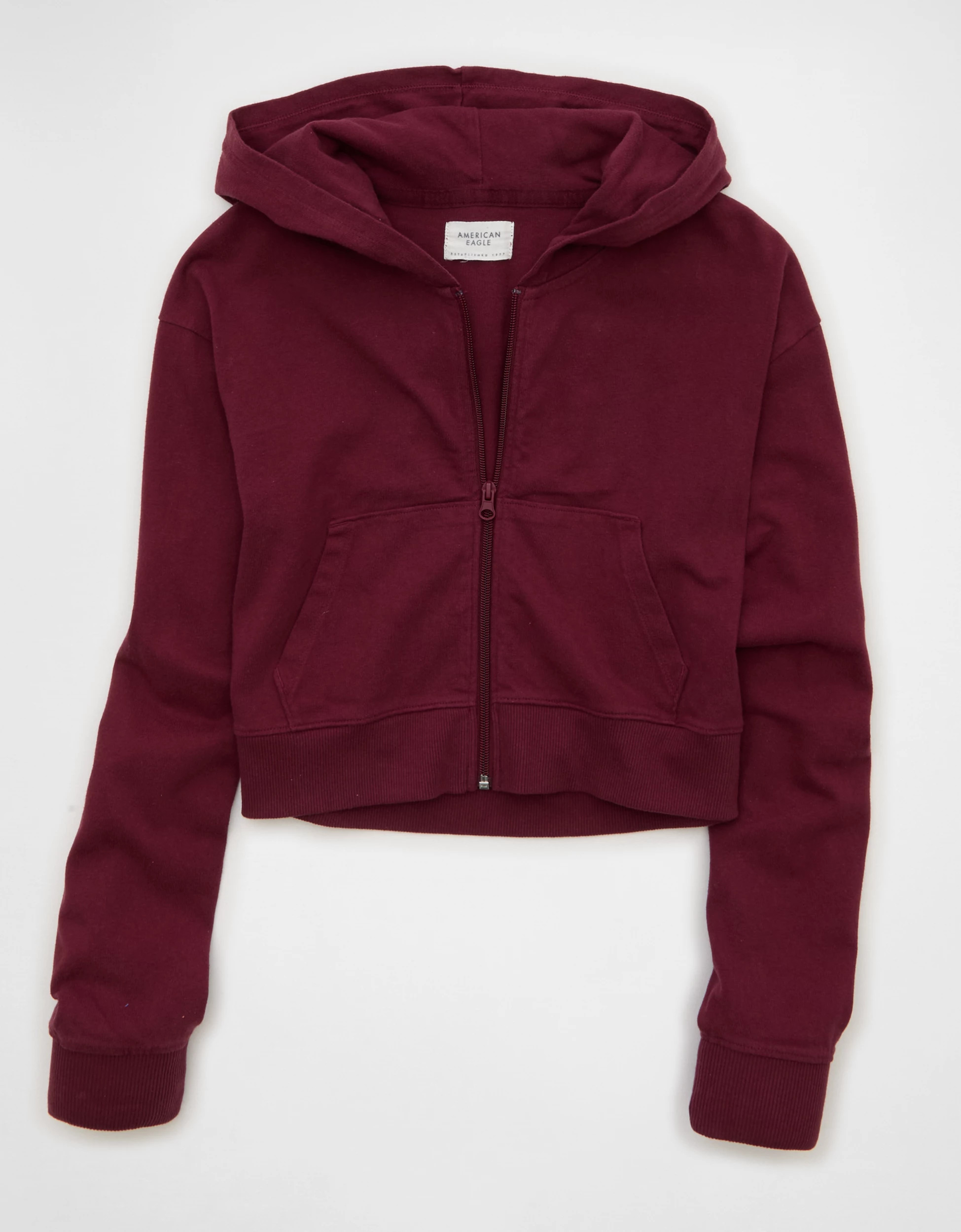 AE Cropped Zip-Up Hoodie | American Eagle Outfitters (US & CA)