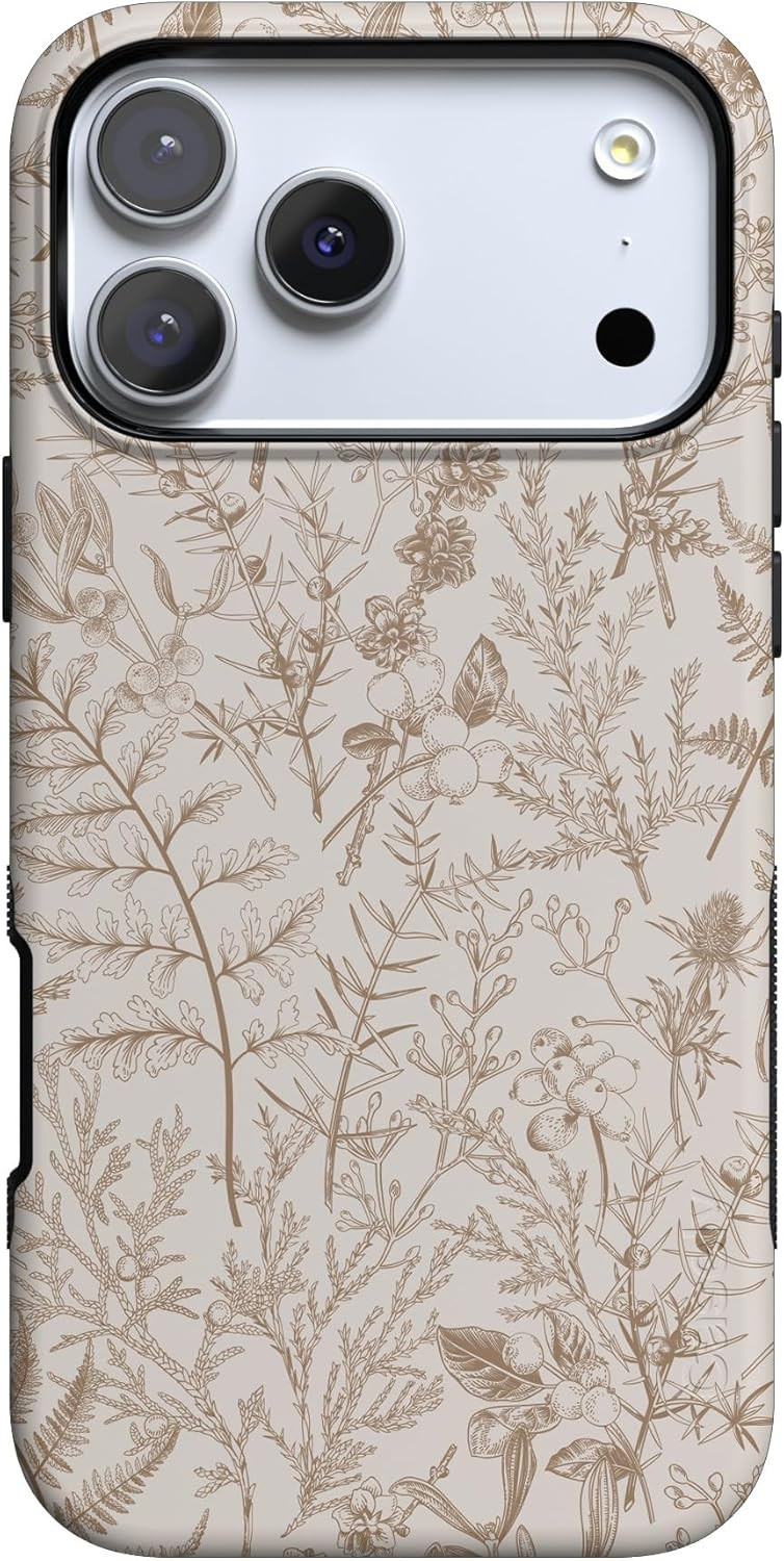 Casely iPhone 17 Pro Max Case | Beige Garden | Neutral Floral | Compatible with MagSafe | Bold Pr... | Amazon (US)