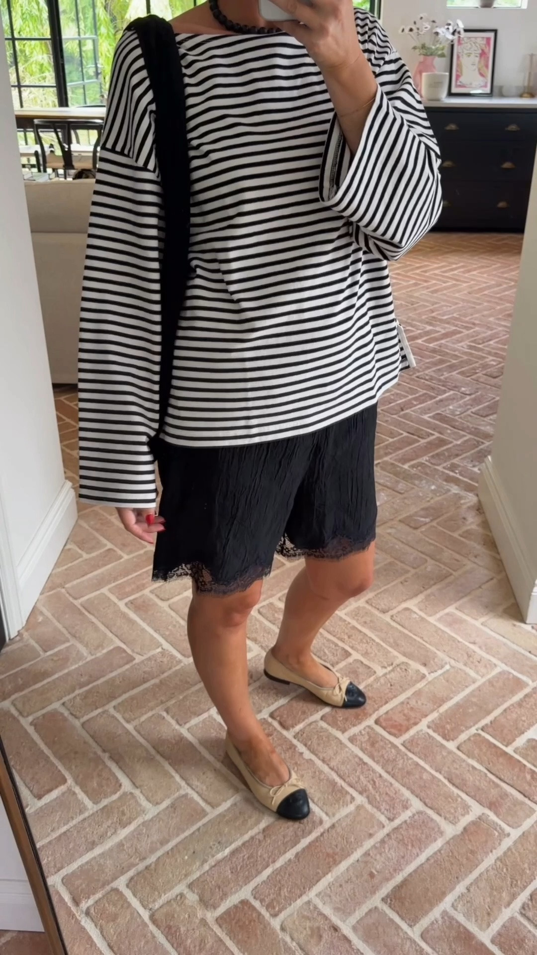 I always feel a bit basic when I pair a striped tee with denim, but team it with satin or silk and throw lace into the mix and it immediately feels more interesting. Still a super simple outfit, just with a little more intention.

#LTKuk #LTKeurope #LTKtravel