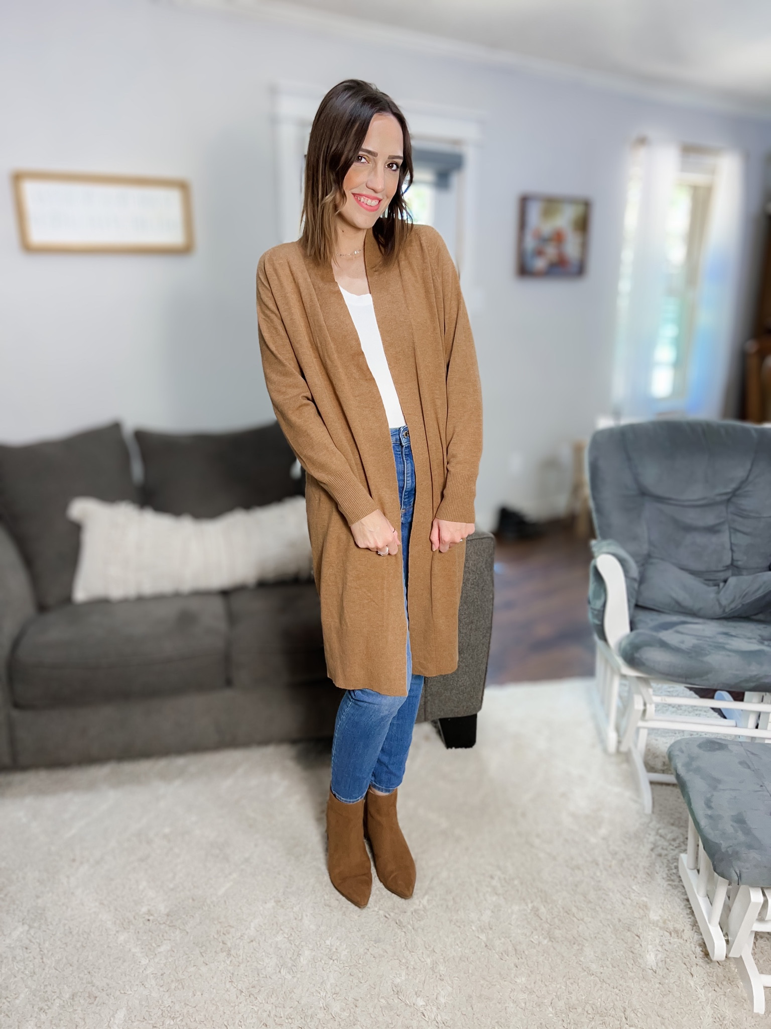 Target fall fashion
Long layering duster cardigan
High rise skinny jeans
Slim fit scoop neck tank top
Brown pointed toe booties

#LTKfindsunder50 #LTKstyletip #LTKSeasonal