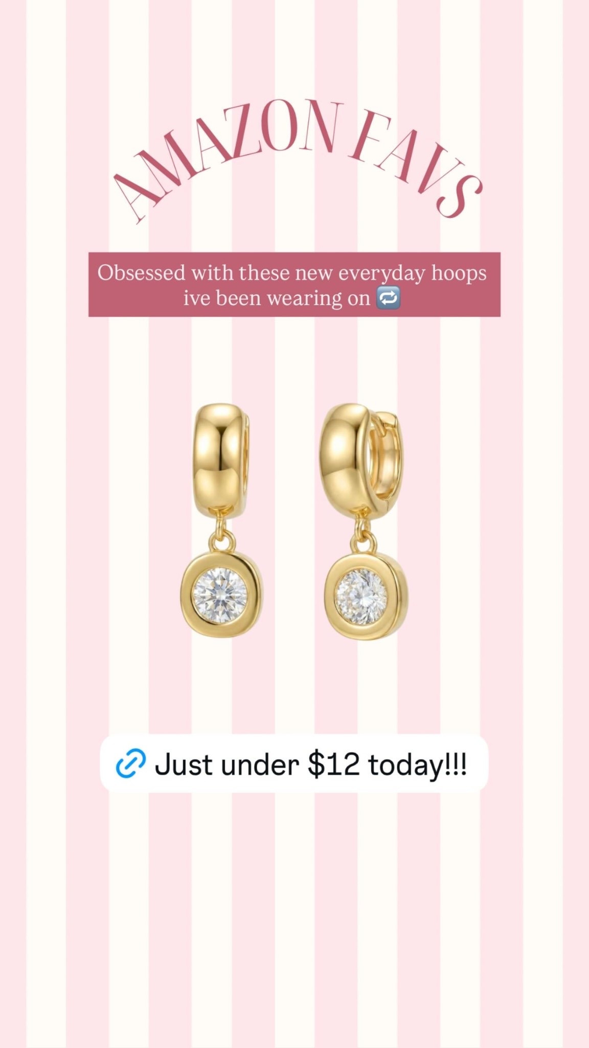 Amazon diamond hoops under $12!

#LTKMothersDay #LTKmomlife #LTKSaleAlert