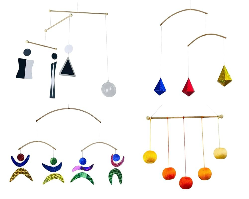Set of 4 portable montessori - Munari, Gobbi, Octahedron, Dancers. Montessori mobile, Baby mobile... | Amazon (US)