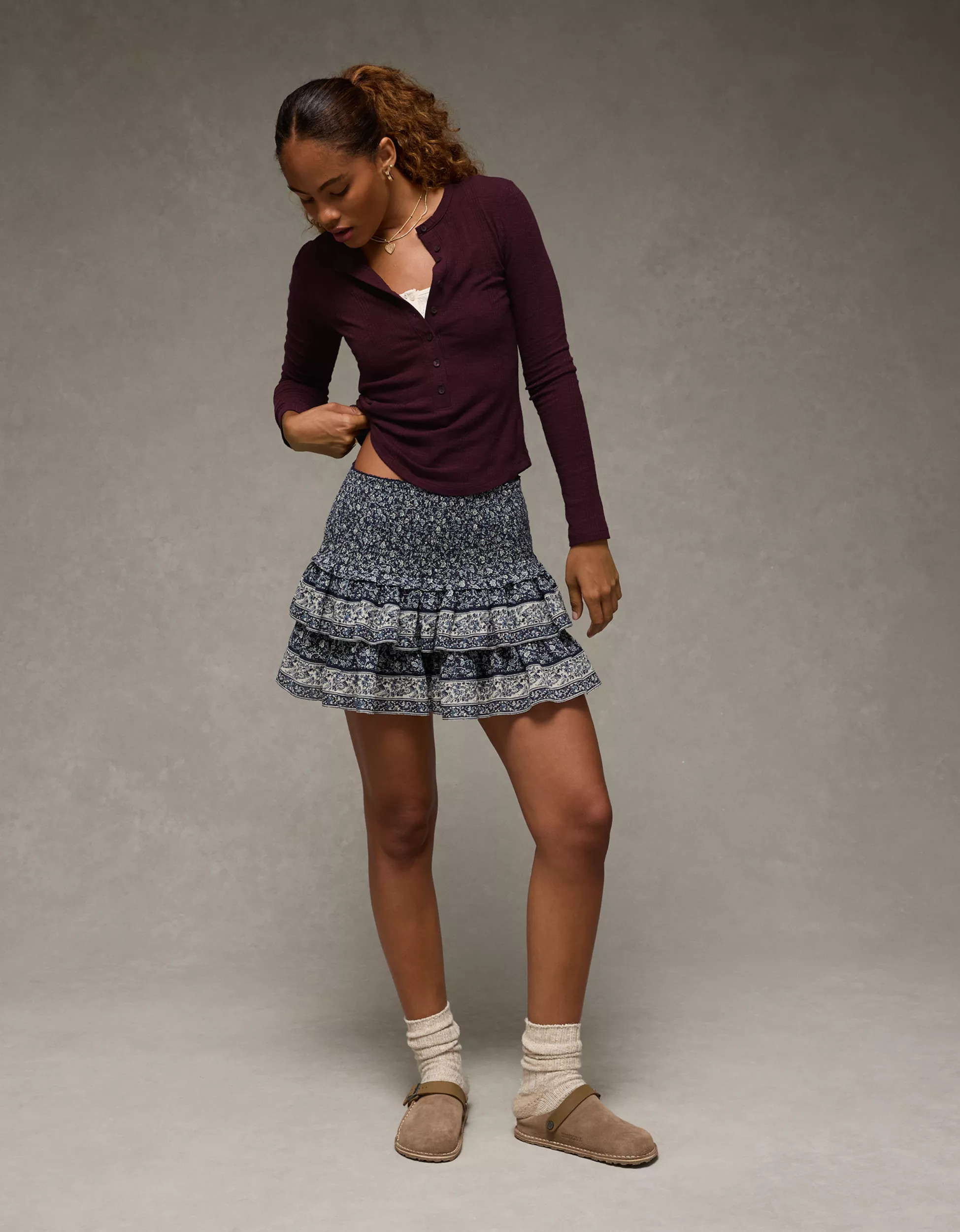 AE High Rise Mini Skirt | American Eagle Outfitters (US & CA)