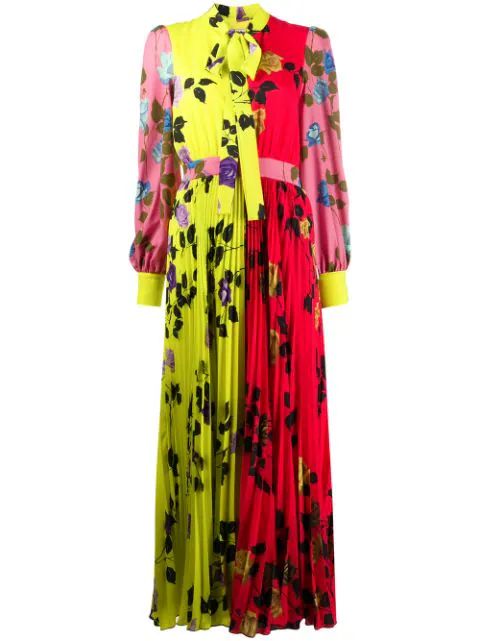 floral-print pleated dress | Farfetch (US)