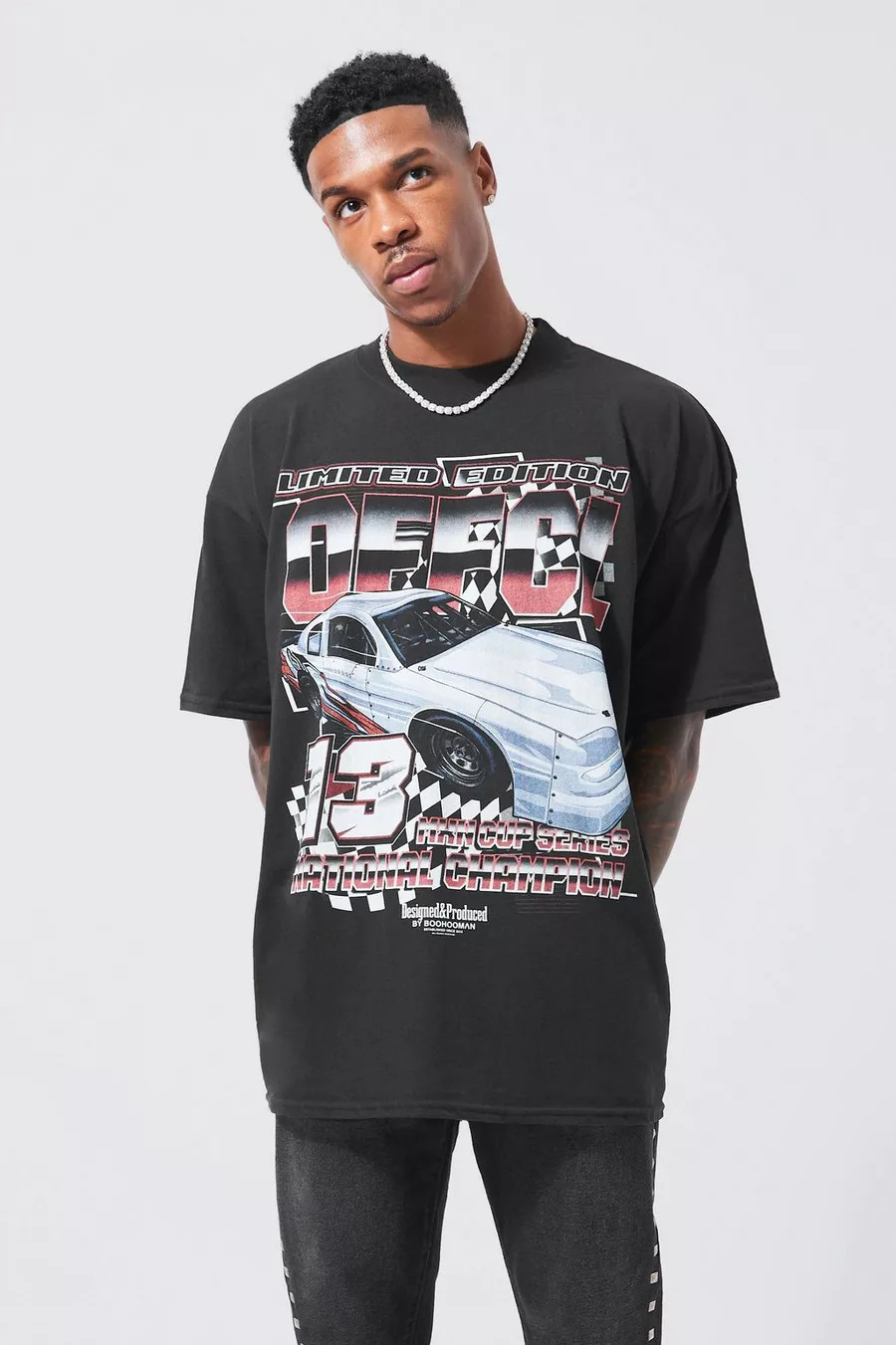 Oversized Ofcl 13 Car Graphic T-shirt | Boohoo.com (US & CA)