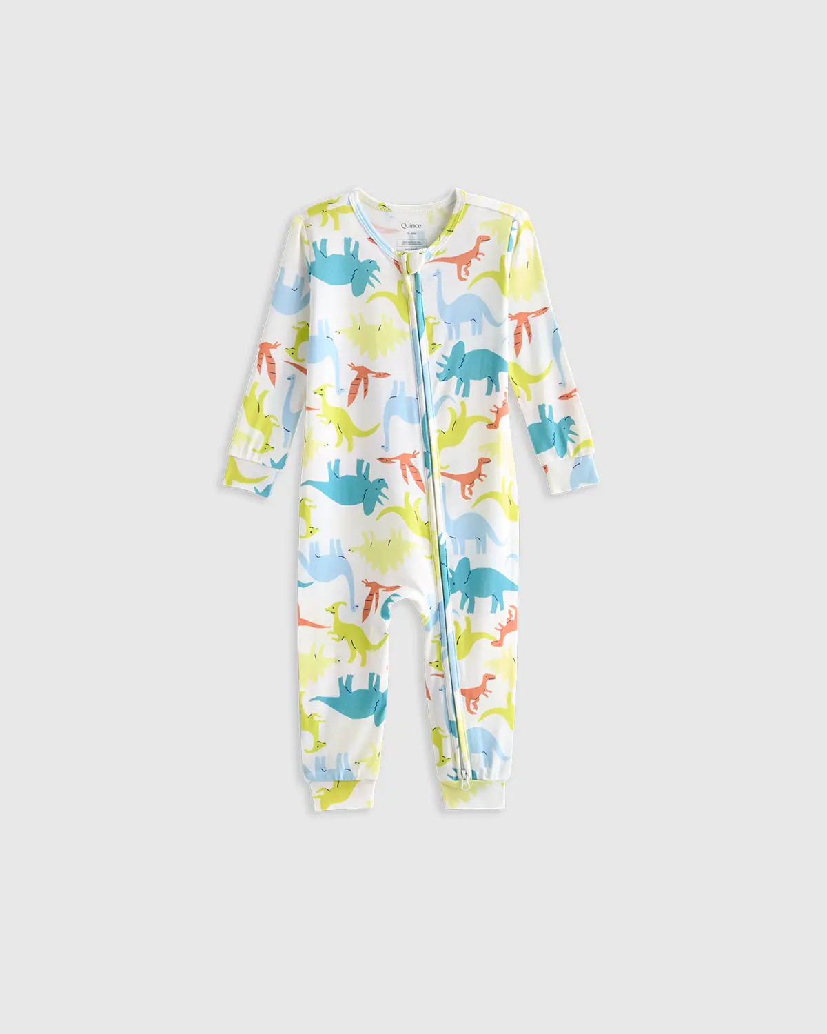 Bamboo One Piece Pajama - Baby in Colorful Dinos | Quince