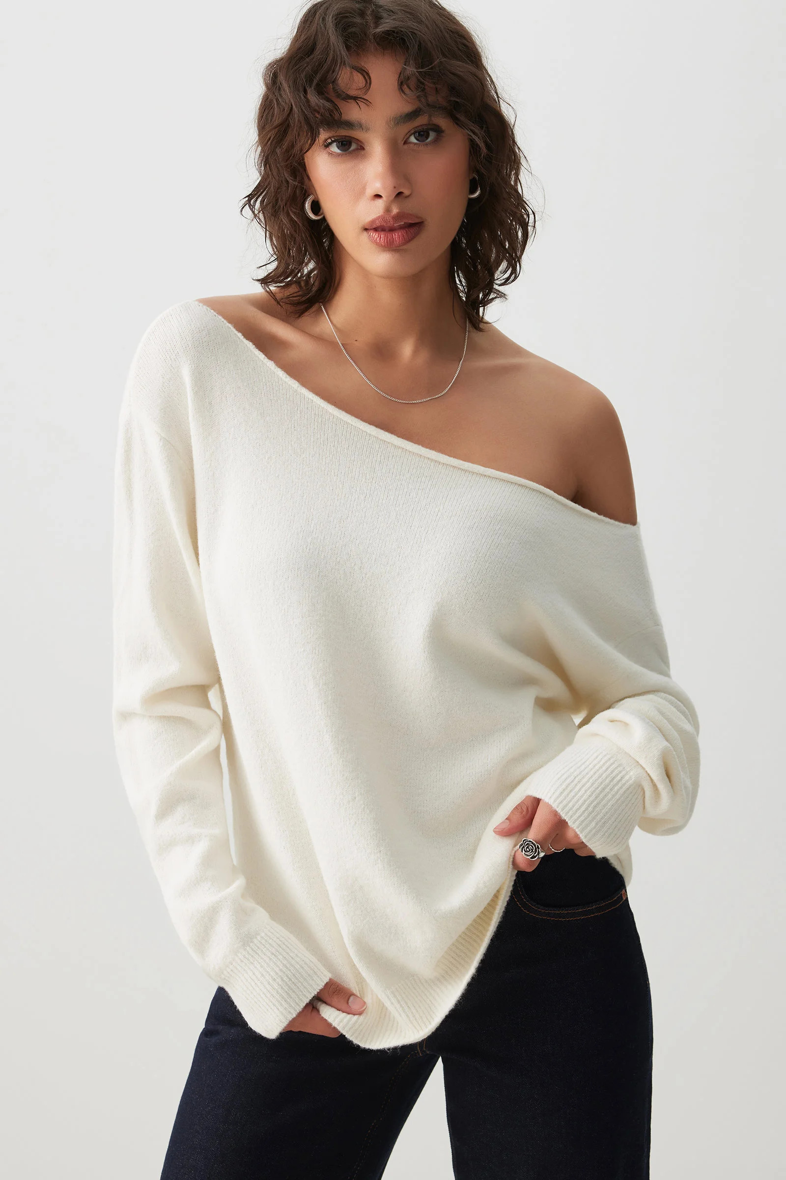 Oversized Off Shoulder Sweater | Ardene