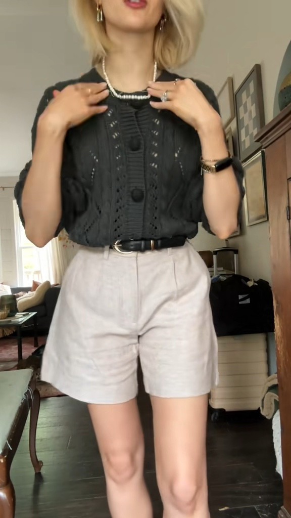 Daily outfit vlog day 42

Cardigan is vintage Laura Ashley linked similar 

Shorts are Abercrombie (last year-linked the current version) 

Spring outfit | linen shorts | chilly spring outfit | cold spring outfit | cardigan | spring sweater | mary Jane’s | ballet flats 

#LTKWatchNow #LTKFindsUnder50 #LTKFindsUnder100