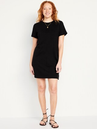 Crew-Neck Mini T-Shirt Dress | Old Navy (US)