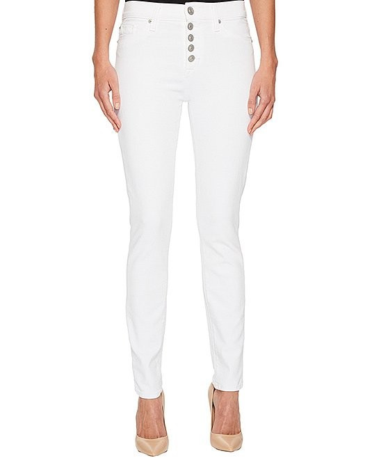 White Ciara Skinny Jeans - Women | zulily