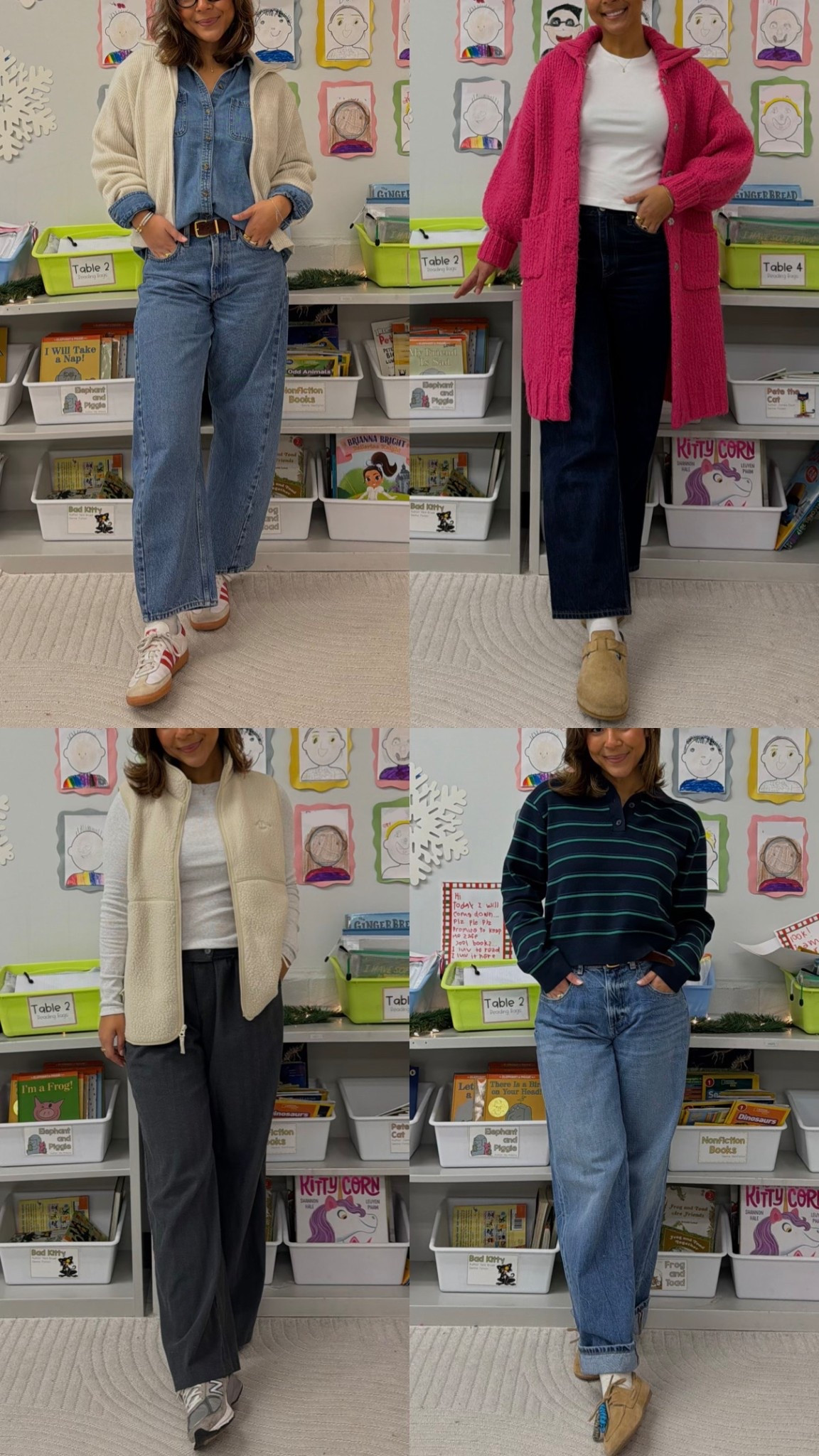 Jeans: 26, small, 27 
Trousers: small 
Shirts: medium 
Button down: small 

#LTKWorkwear #LTKFindsUnder50 #LTKFindsUnder100