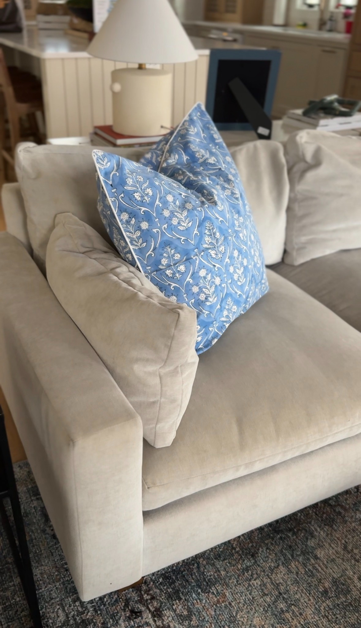 New throw pillows at the lake house with a pop of color for summer  

 #LTKSeasonal #LTKHome