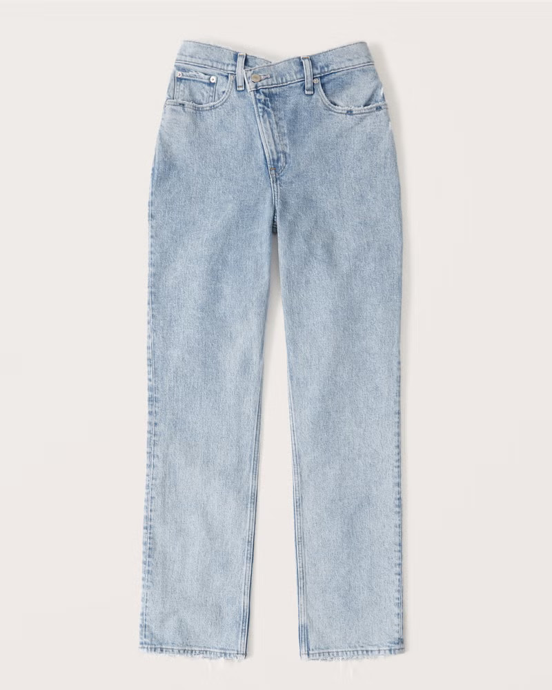 Women's Curve Love Ultra High Rise 90s Straight Jean | Women's Bottoms | Abercrombie.com | Abercrombie & Fitch (US)