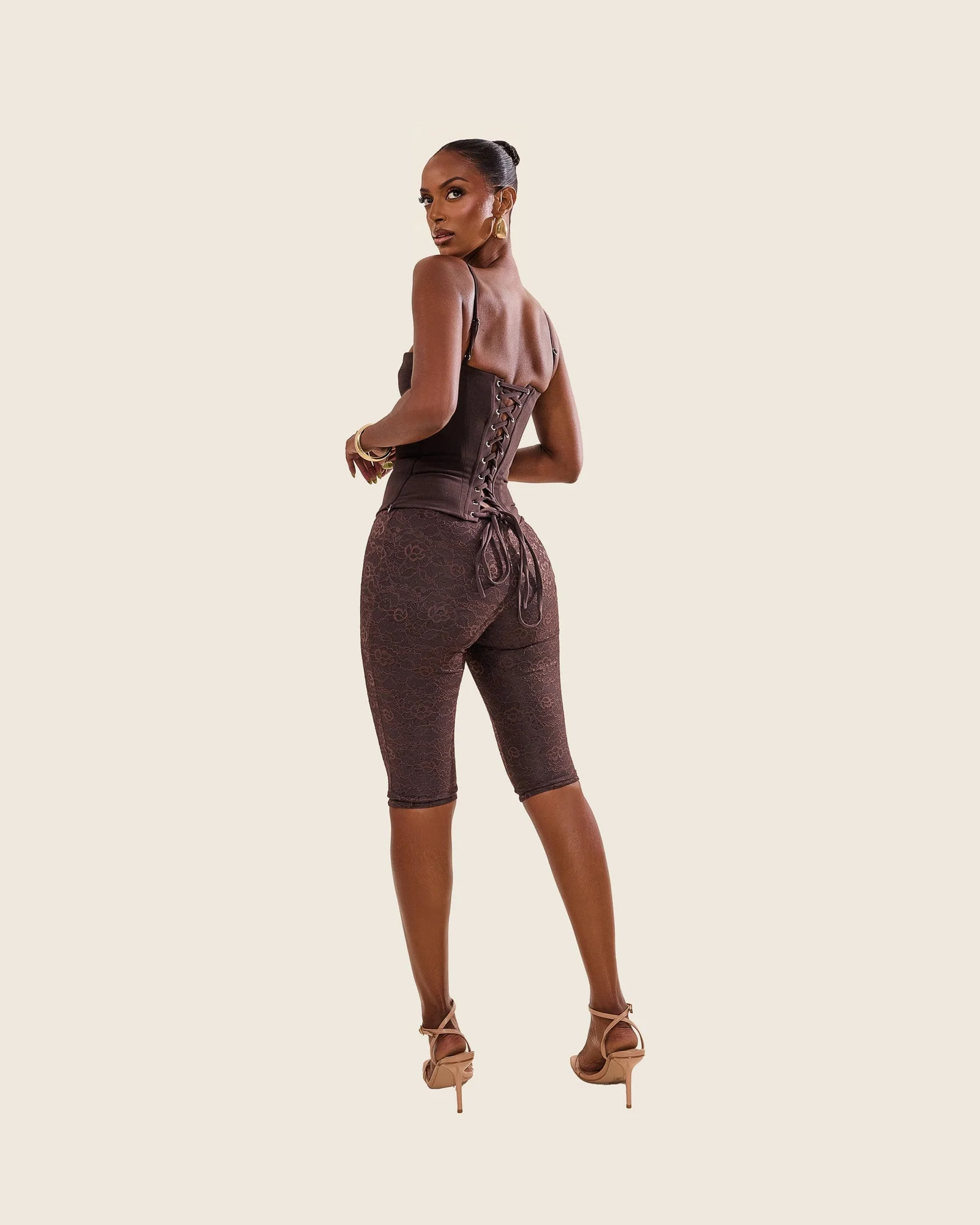 The Brielle Capri Bottoms in Brown | Mars The Label