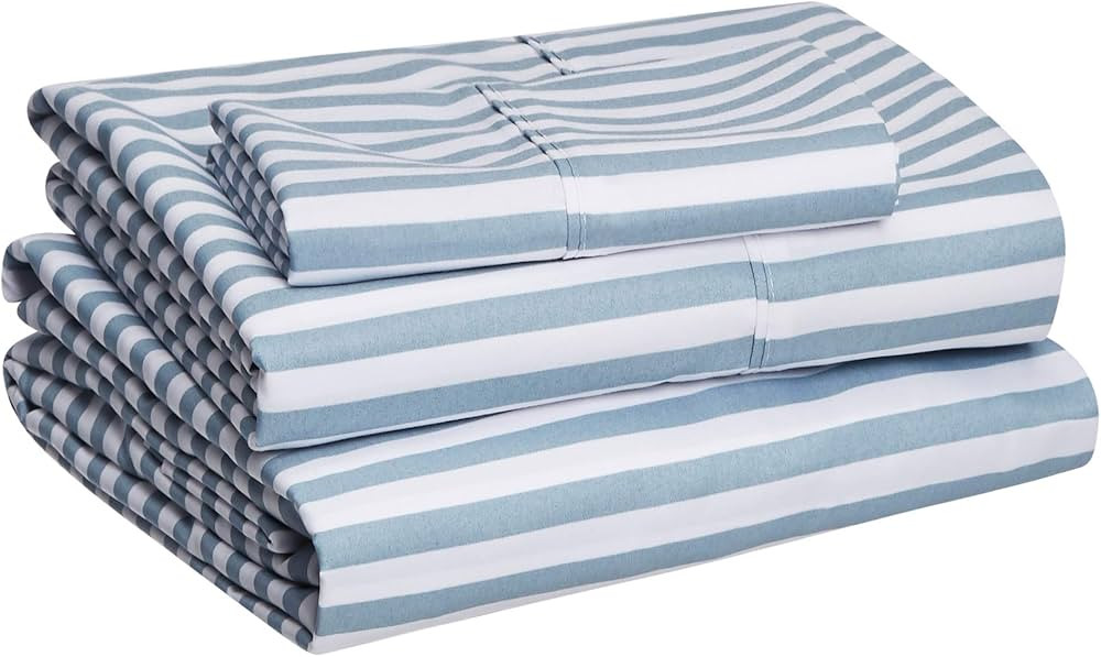 Amazon Basics Lightweight Super Soft Easy Care Microfiber Bed Sheet Set with 14-Inch Deep Pockets... | Amazon (US)