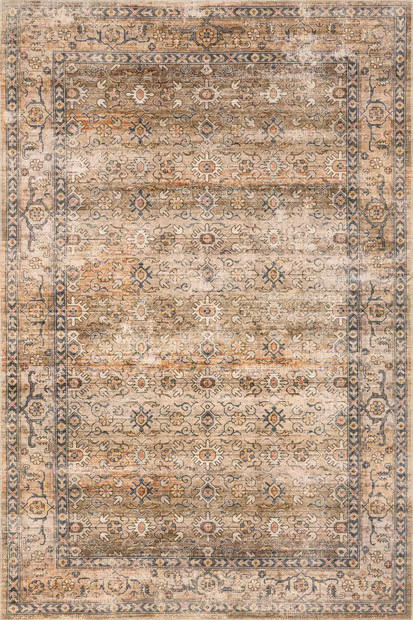 Beige Myrtle Washable Vintage Area Rug | Rugs USA