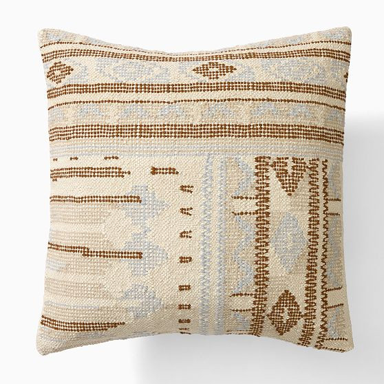 Luc Tuareg Pillow Cover, 20x20, Natural + Down Alternative Insert | West Elm (US)