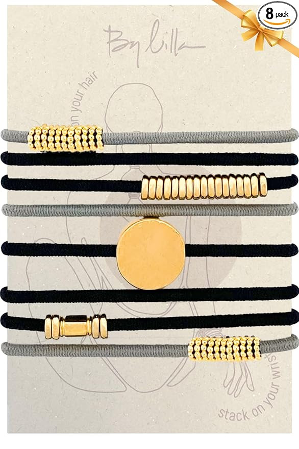 By Lilla Bracelet Hair Ties - Stretchy Hair Tie Bracelets - Decorative Handmade Jewelry for Women... | Amazon (US)