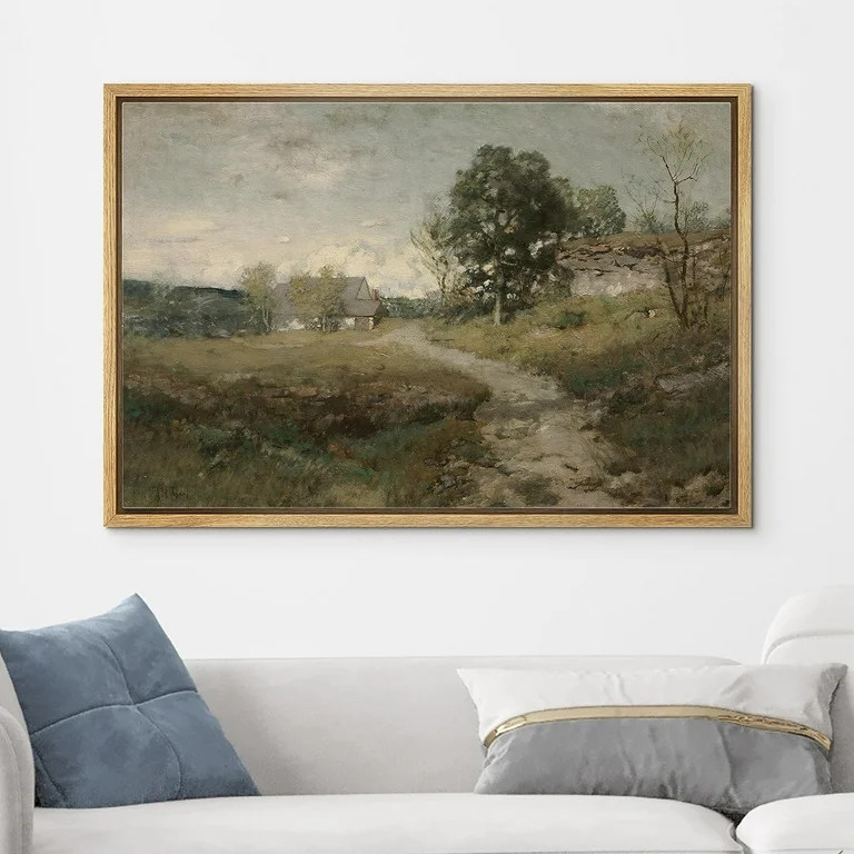 PixonSign Framed Canvas Print Wall Art Country Village Rustic Rural Landscape Nature Wilderness I... | Walmart (US)