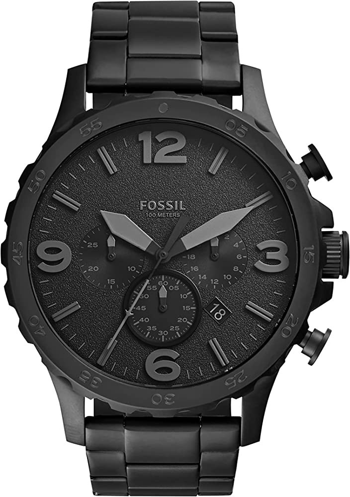 Fossil Men's Nate Stainless Steel Quartz Chronograph Watch | Amazon (US)