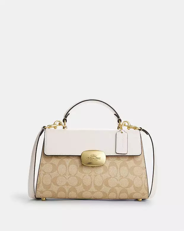 Eliza Top Handle In Signature Canvas | Coach Outlet US
