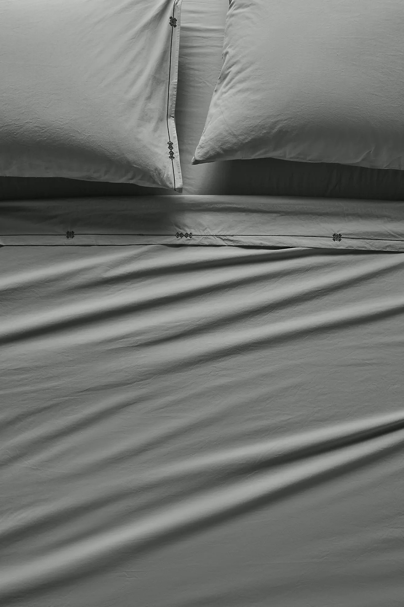 Taylor Organic Cotton Percale Embroidered Sheet Set​ | Anthropologie (US)