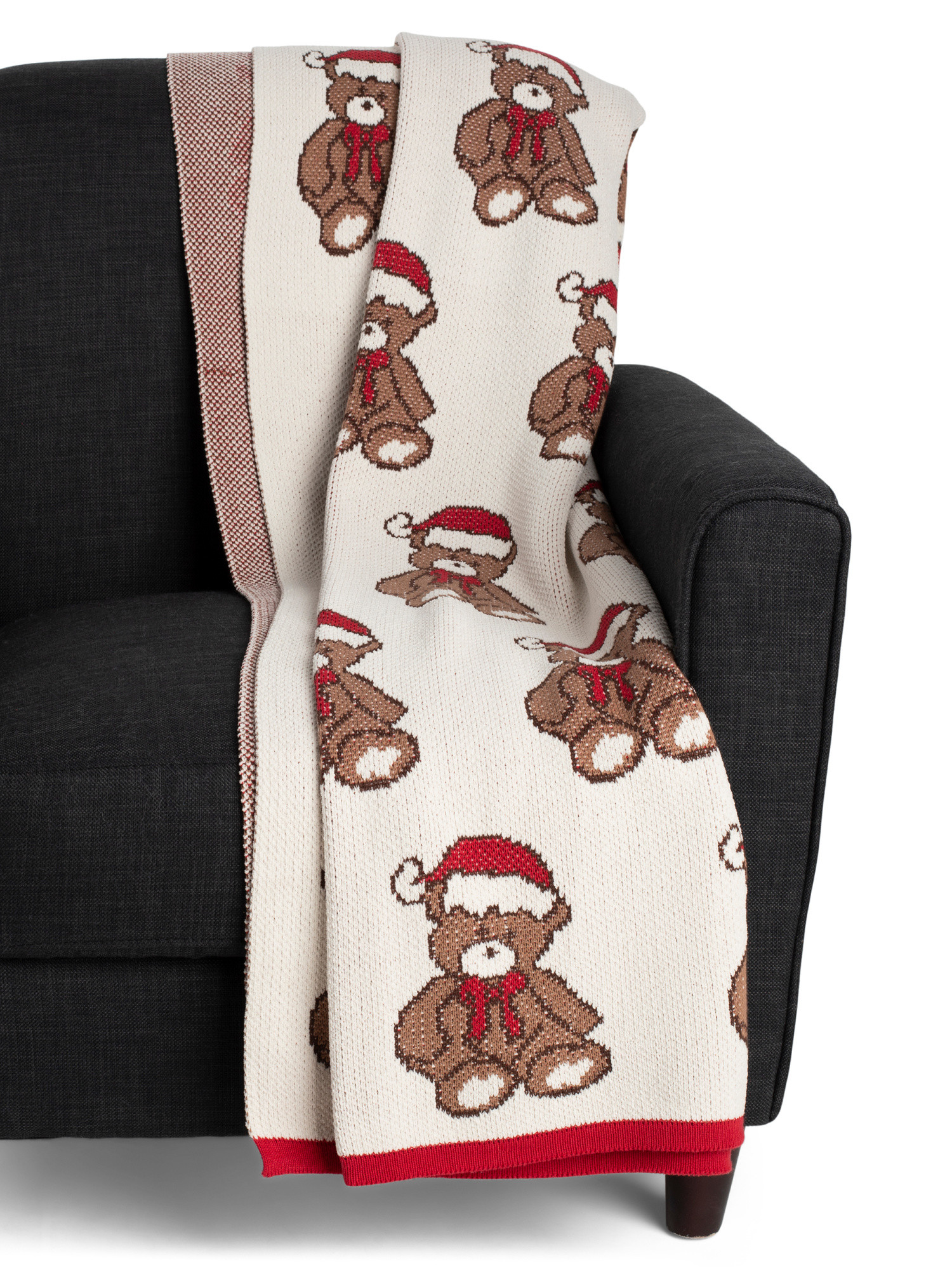 Multi Bear Knitted Throw | Global Home | Marshalls | Marshalls