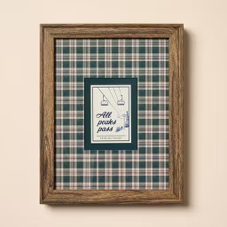 8"x10" Plaid Matte Ski Framed Wall Art - Hearth & Hand™ with Magnolia | Target