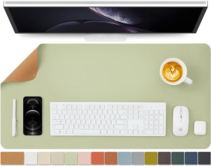 Cork Desk Mat - Dual-Sided Desk Pad for Office and Home - Desk Organization and Accessories - Ide... | Amazon (US)
