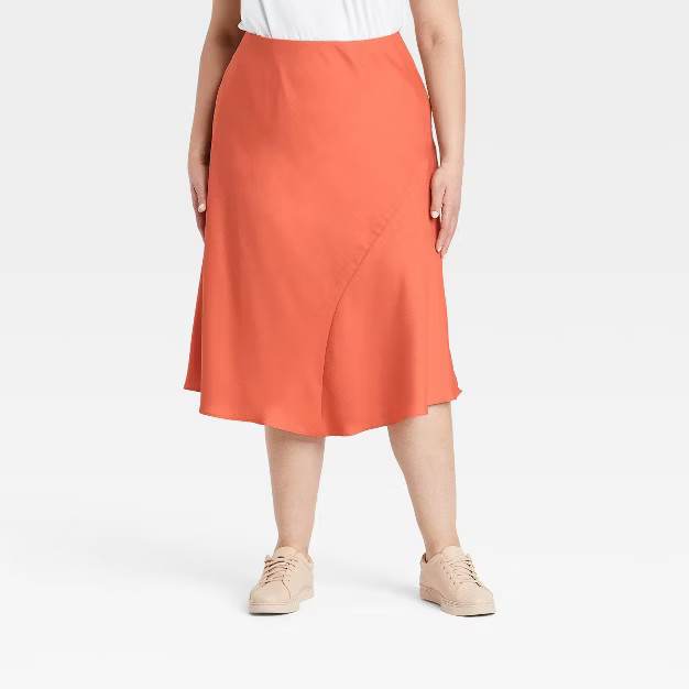 Women's High-Rise Midi Slip Skirt - A New Day™ | Target