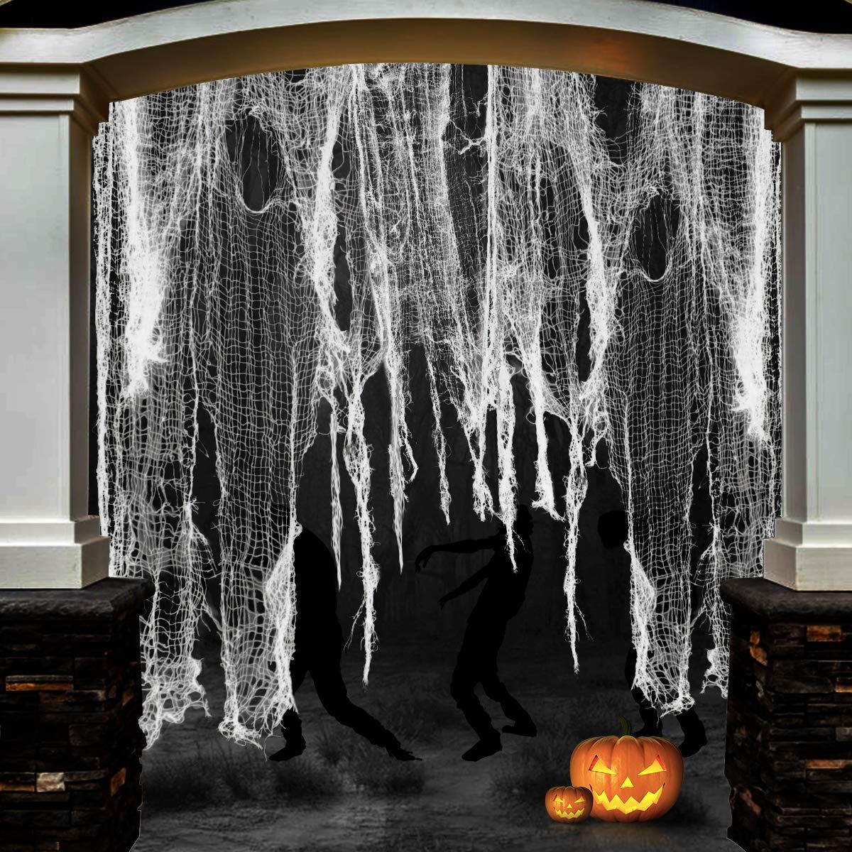 Aitey Halloween Creepy Cloth, 480 x 30 Inch Halloween Decor Spooky Drape Doorways Entryways Windows  | Amazon (US)