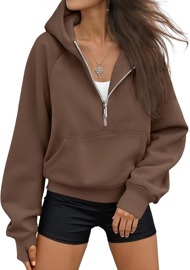 AUTOMET Womens Hoodies Half Zip Up Casual Comfort Fall Clothes 2026 | Amazon (US)