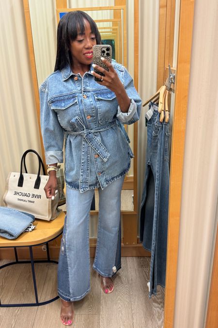Love this denim jacket however, I had to try on a size medium because they wear out of small. Comes with a waist strap. 
My jeans are true to size. Wearing a size 26. 

Spring Outfit, Jeans, Spring Outfits, Travel Outfit, 

#Jeans #Denim #SpringOutfit #Ootd 

#LTKstyletip #LTKover40 #LTKSeasonal