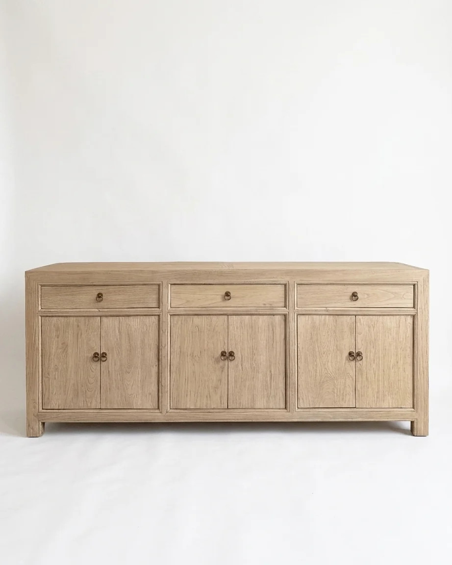 Three Drawer Elm Sideboard | Canggu Home