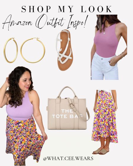 Amazon Spring Outfit Inspo - Midsize Style Size XL - Floral skirt - lavender bodysuit 



#LTKcurves #LTKstyletip #LTKSeasonal