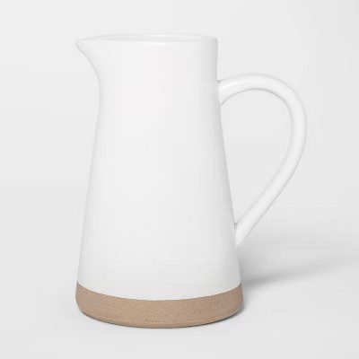 8.5" x 4.8" Ceramic Pitcher White - Threshold™ | Target