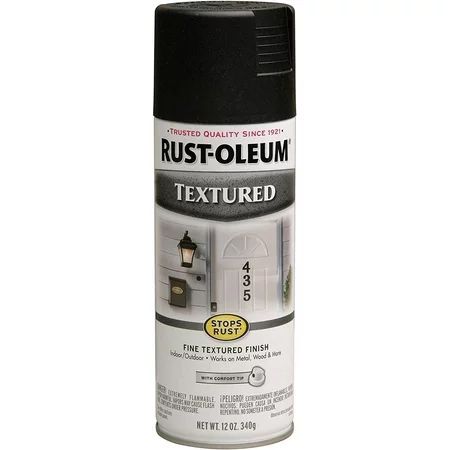 Rust-Oleum 7220830 Textured Spray Paint, 12 oz, Black | Walmart (US)