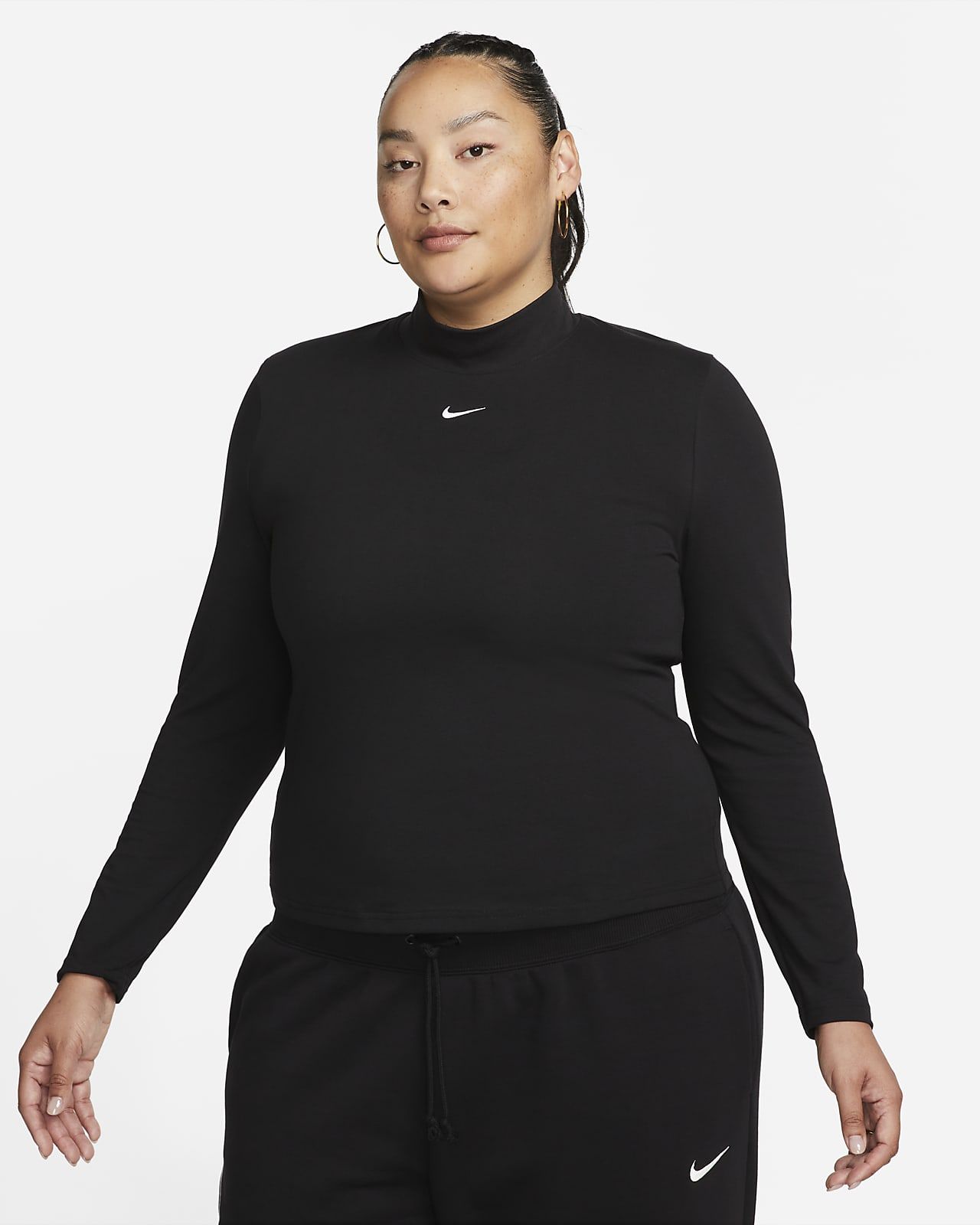 Women's Long-Sleeve Mock-Neck Top (Plus Size) | Nike (US)