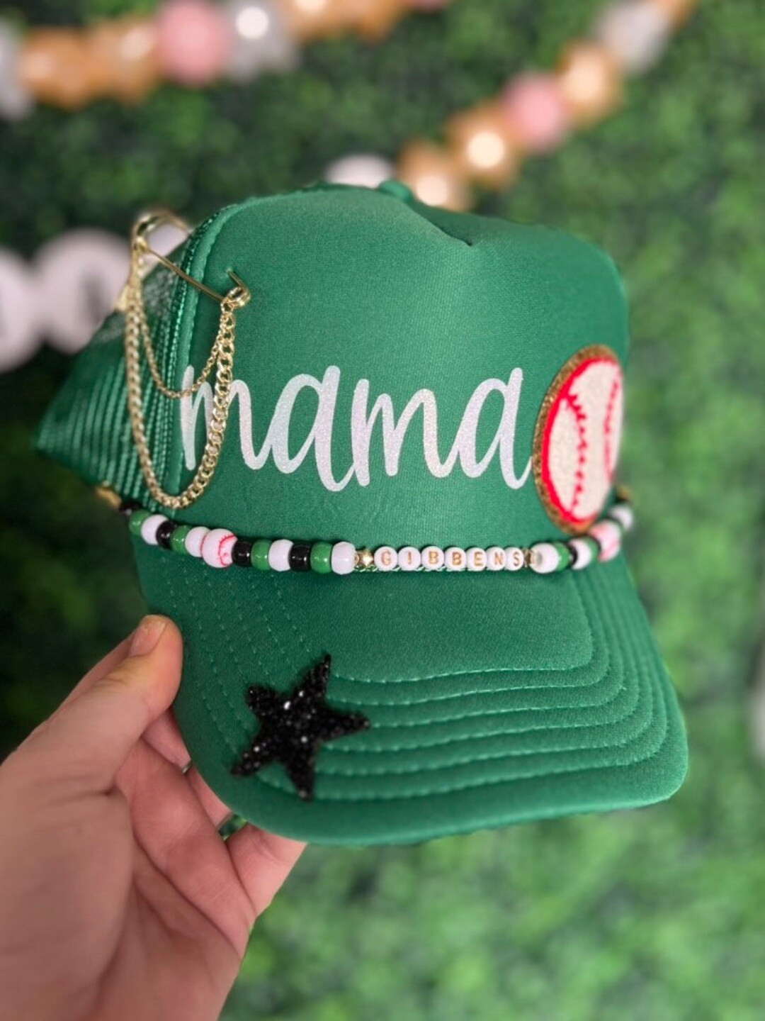 Baseball Mama Trucker Hat With Custom Chain T-ball Mama Snap-back Otto Ball Cap - Etsy | Etsy (US)