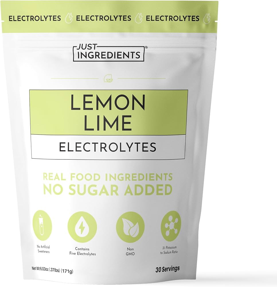 Lemon Lime Electrolytes \u2013 30\u2011Serving Hydration Drink Mix with Coconut Water, Sea Salt, ... | Amazon (US)