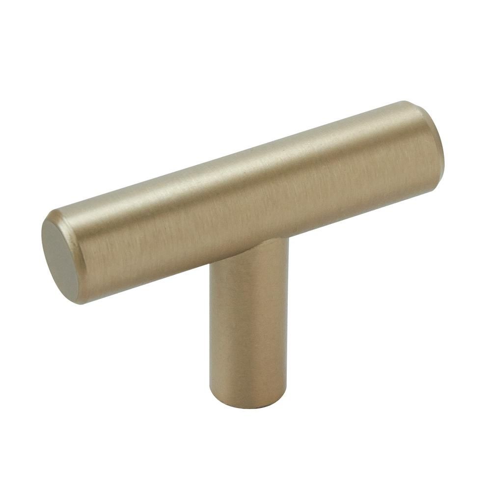 Amerock Bar Pulls 1-15/16 in. (49 mm) Golden Champagne Cabinet Knob | The Home Depot