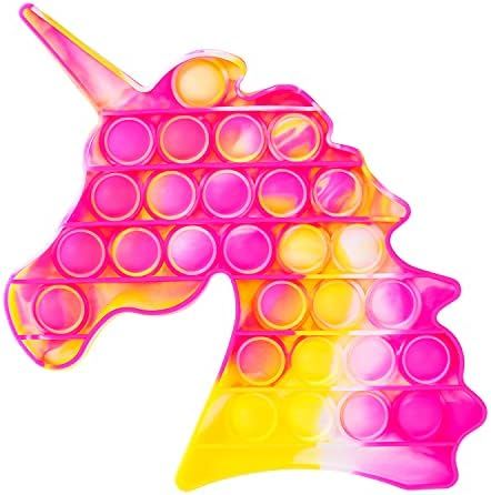 Unicorn Push Pop Fidget Toys Rainbow Heart Bubble Sensory Novelty Toys Anxiety Stress Relief Auti... | Amazon (US)