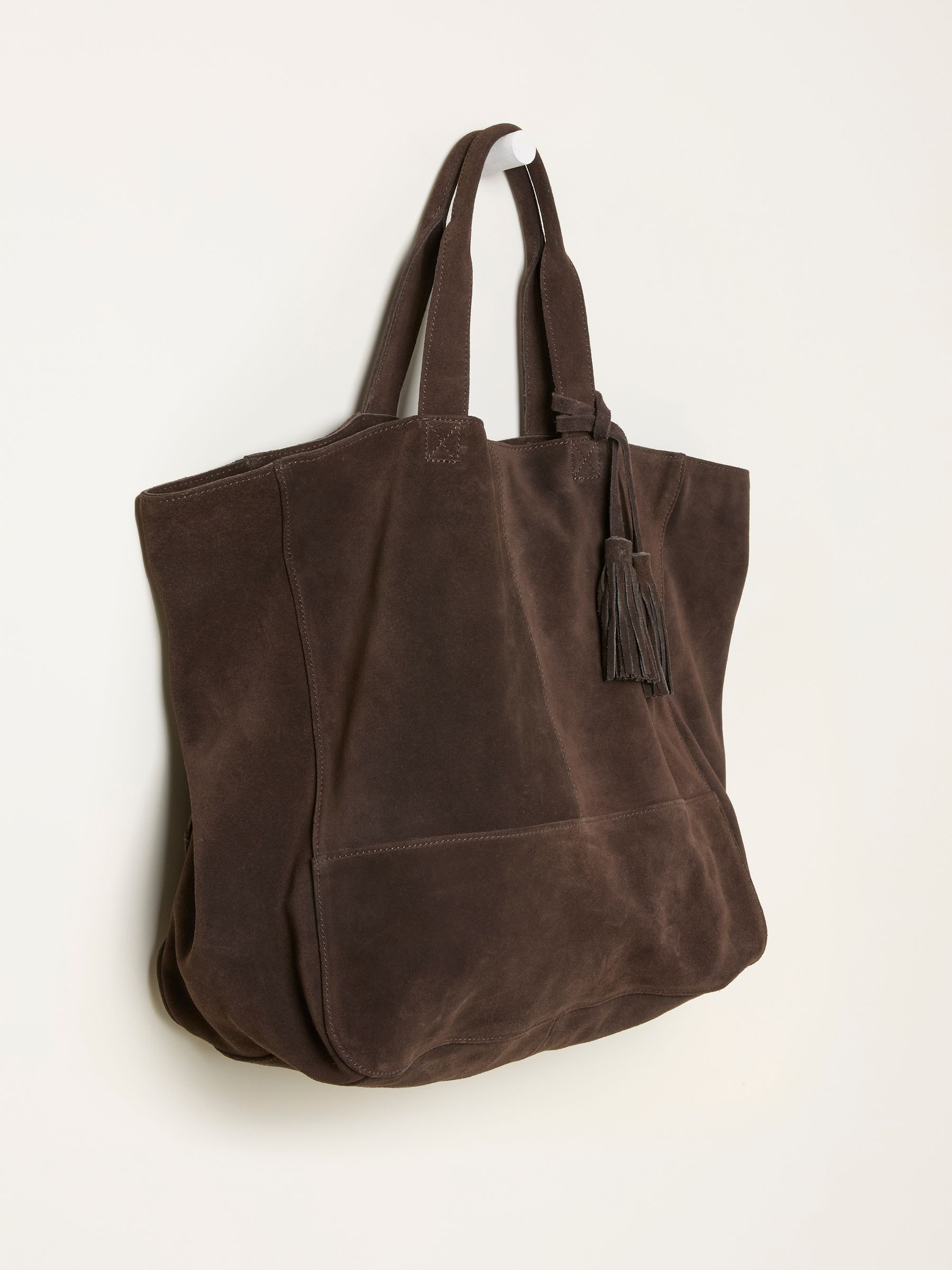 Margot Chocolate Brown Suede Tote Bag | FatFace | Fat Face